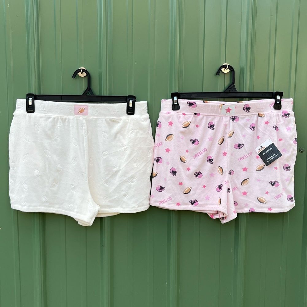 Women’s Fuzzy Plush Halloween Sleep Lounge Shorts 2-Pack Size L